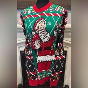 Ugly Christmas Sweater Brand Santa Sweater Men’s Small NEW